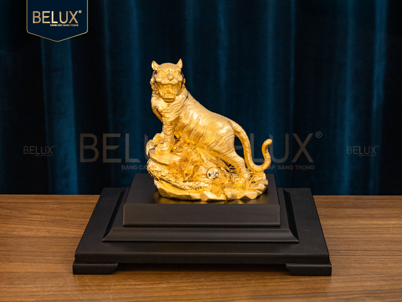 Tượng Linh Vật Hổ Dát Vàng 24k